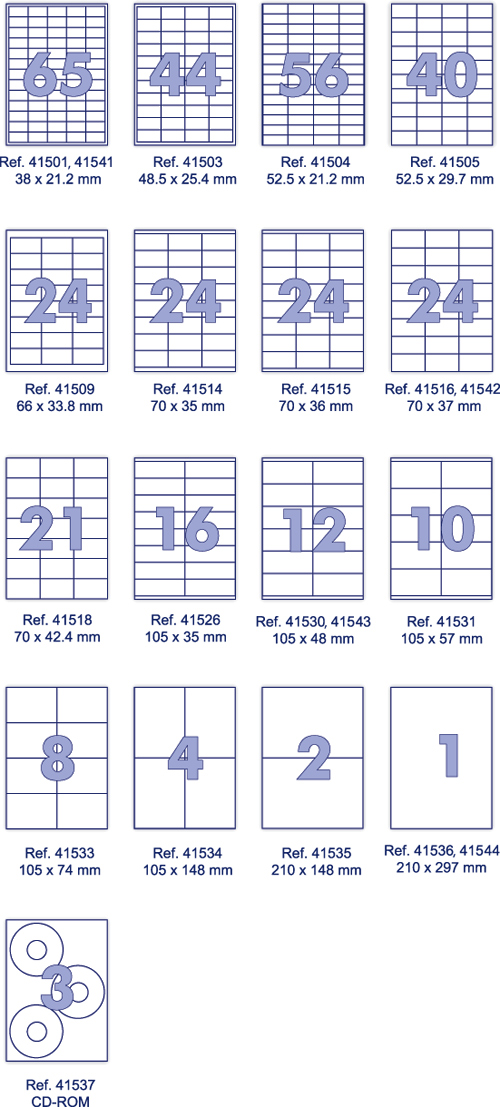 Self-adhesive labels, 48,5 x 25,4mm | Forpus